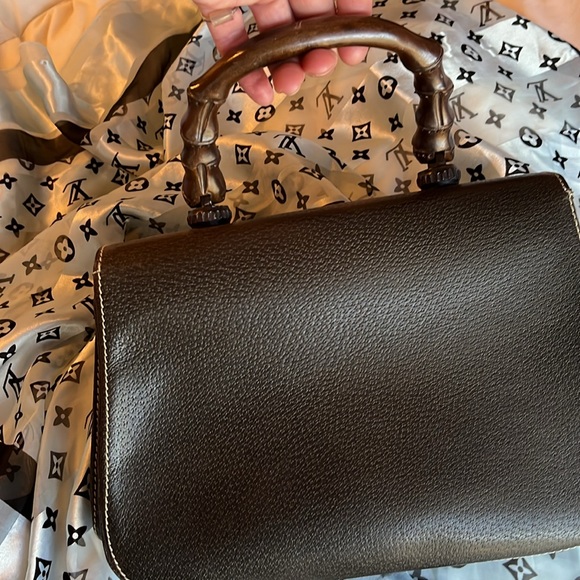 Pristine Gucci Vintage Bamboo Top Handle Bag - Picture 5 of 15